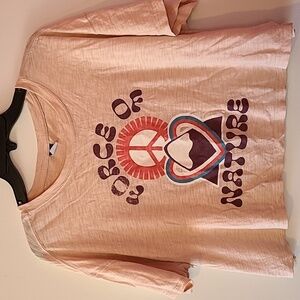 Old Navy Peach Graphic Crop Top
